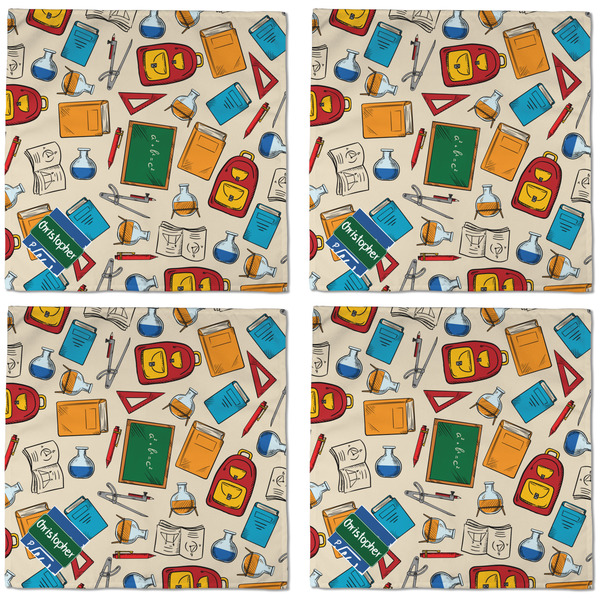 Math Lesson Cloth Napkins - Personalized Dinner (APPROVAL) Set of 4