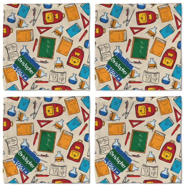 Math Lesson Cloth Napkins - Personalized Lunch (APPROVAL) Set of 4