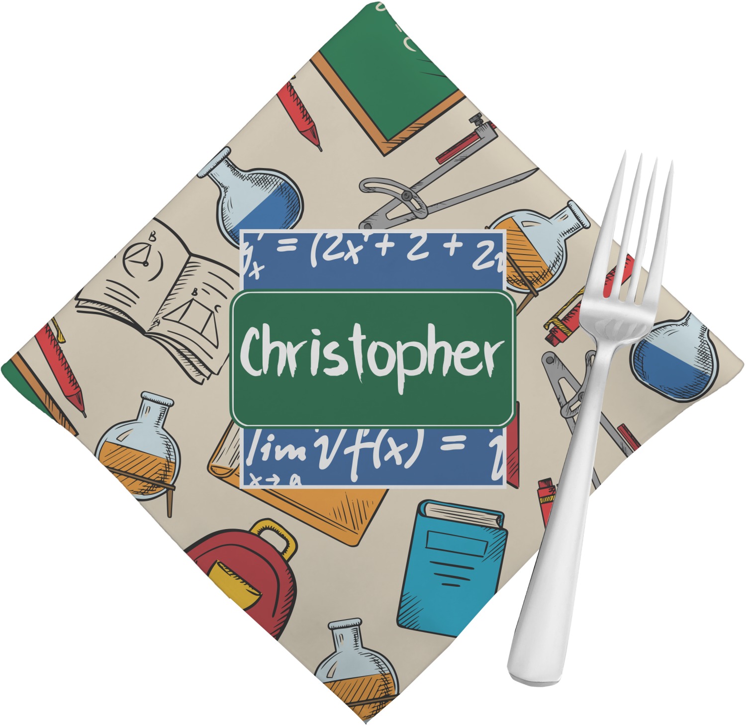 Math Lesson Cloth Napkins (Set of 4) (Personalized) YouCustomizeIt