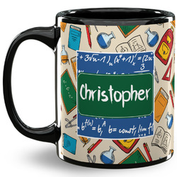 Math Lesson 11 Oz Coffee Mug - Black (Personalized)