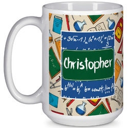 Math Lesson 15 Oz Coffee Mug - White (Personalized)