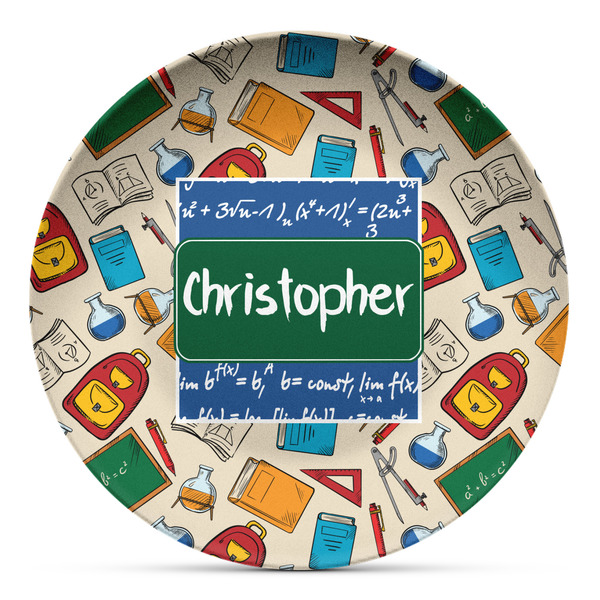 Custom Math Lesson Microwave Safe Plastic Plate - Composite Polymer (Personalized)