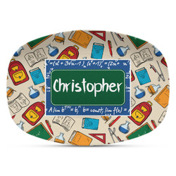 Math Lesson Plastic Platter - Microwave & Oven Safe Composite Polymer (Personalized)