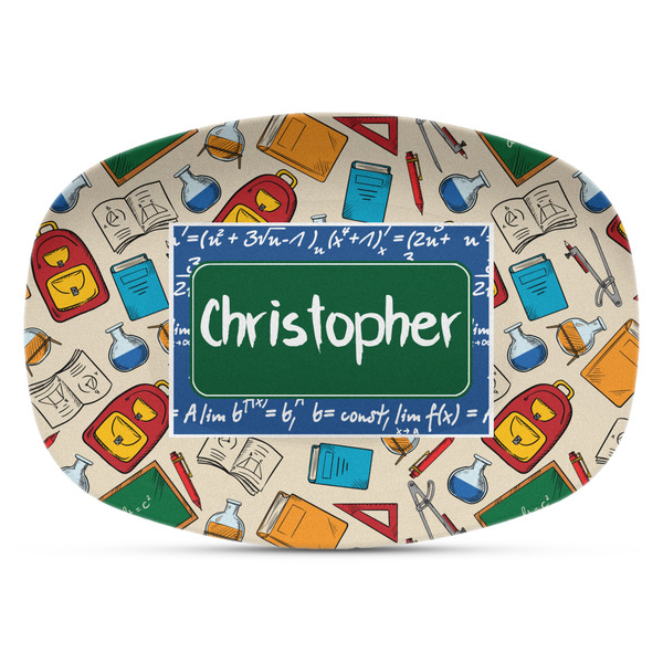 Custom Math Lesson Plastic Platter - Microwave & Oven Safe Composite Polymer (Personalized)