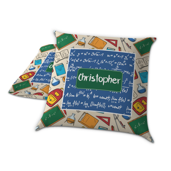 Math Lesson Decorative Pillow Case - TWO