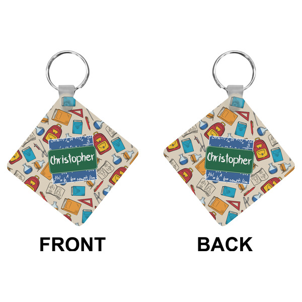 Math Lesson Diamond Keychain (Front + Back)