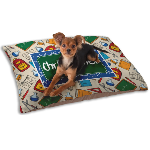 Custom Math Lesson Dog Bed - Small w/ Name or Text