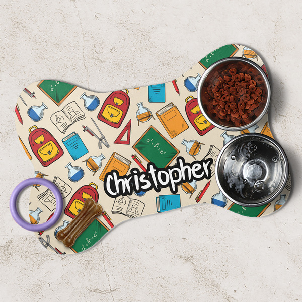 Math Lesson Dog Bone Shaped Mat Lifestyle