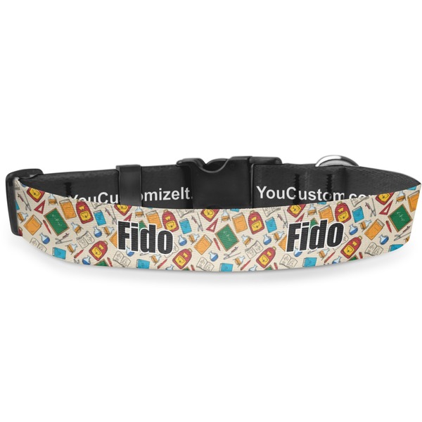 Custom Math Lesson Deluxe Dog Collar - Medium (11.5" to 17.5") (Personalized)
