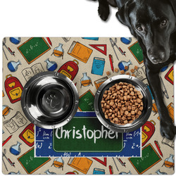 Math Lesson Dog Food Mat - Large w/ Name or Text