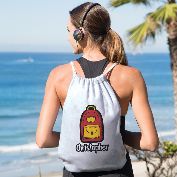 Math Lesson Drawstring Backpacks - Sweatshirt Fleece - Double Sided - LIFESTYLE