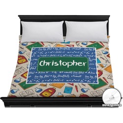 Math Lesson Duvet Cover - King (Personalized)