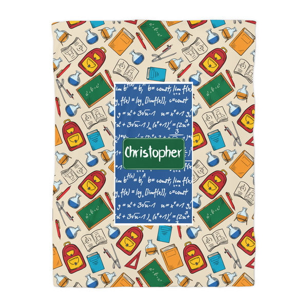 Math Lesson Duvet Cover - Twin - Front