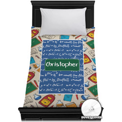 Math Lesson Duvet Cover - Twin XL (Personalized)