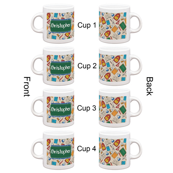 Math Lesson Espresso Cup Set of 4 - Apvl