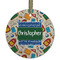 Math Lesson Frosted Glass Ornament - Round