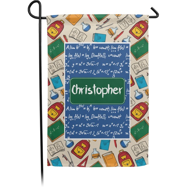 Custom Math Lesson Small Garden Flag - Double Sided w/ Name or Text