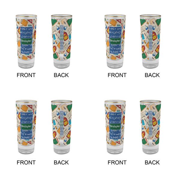 Math Lesson Glass Shot Glass - 2 oz - Set of 4 - APPROVAL