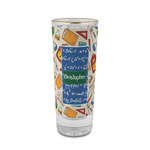 Math Lesson 2 oz Shot Glass - Glass with Gold Rim (Personalized)