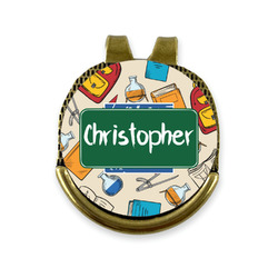 Math Lesson Golf Ball Marker - Hat Clip - Gold