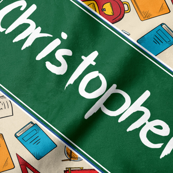 Math Lesson Hooded Baby Towel- Detail Close Up