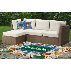 Math Lesson Indoor / Outdoor Rug - Custom Size w/ Name or Text