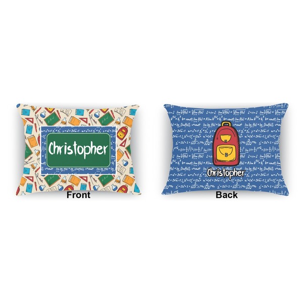 Math Lesson Indoor Rectangular Burlap Pillow (Front and Back)