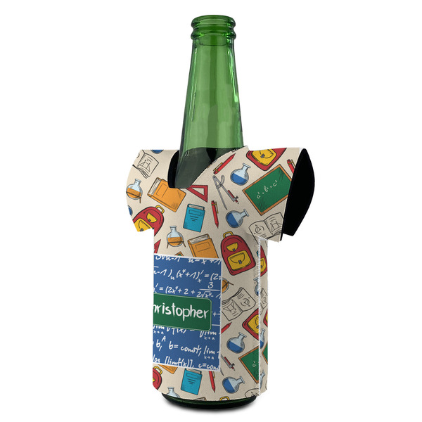 Math Lesson Jersey Bottle Cooler - ANGLE (on bottle)