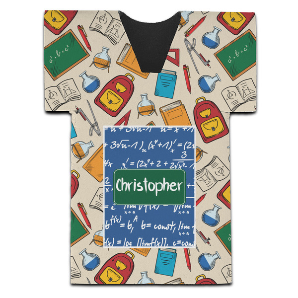 Math Lesson Jersey Bottle Cooler - Set of 4 - FRONT (flat)