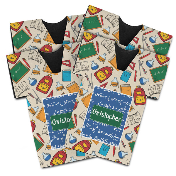 Custom Math Lesson Jersey Bottle Cooler - Set of 4 (Personalized)