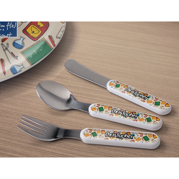 Math Lesson Kids Flatware w/ Plate