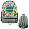 Math Lesson Large Backpack - Gray - Front & Back View
