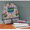 Math Lesson Large Backpack - Gray - On Desk