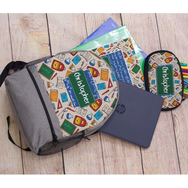 Math Lesson Large Backpack - Gray - With Stuff