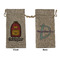Math Lesson Large Burlap Gift Bags - Front & Back