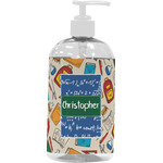 Math Lesson Plastic Soap / Lotion Dispenser (16 oz - Large - White) (Personalized)