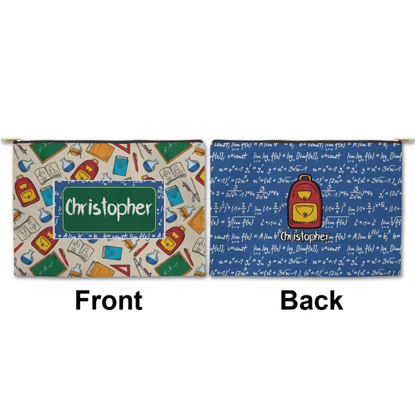 Math Lesson Large Zipper Pouch Approval (Front and Back)