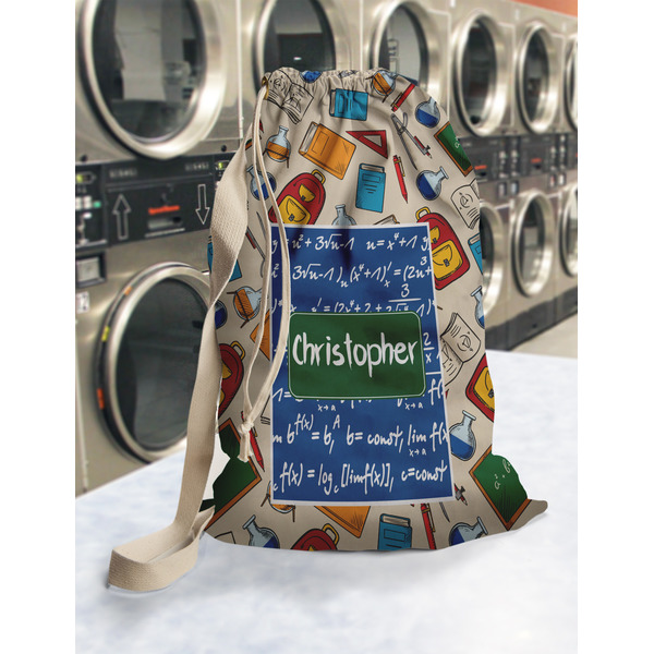 Math Lesson Laundry Bag in Laundromat