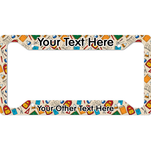 Custom Math Lesson License Plate Frame - Style A (Personalized)