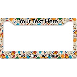 Math Lesson License Plate Frame - Style B (Personalized)