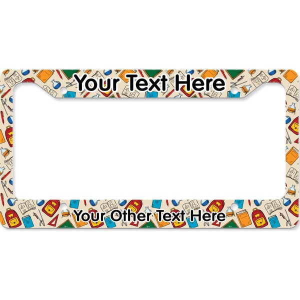 Custom Math Lesson License Plate Frame - Style B (Personalized)