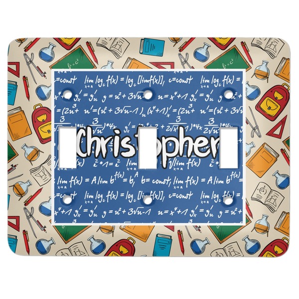 Custom Math Lesson Light Switch Cover (3 Toggle Plate)