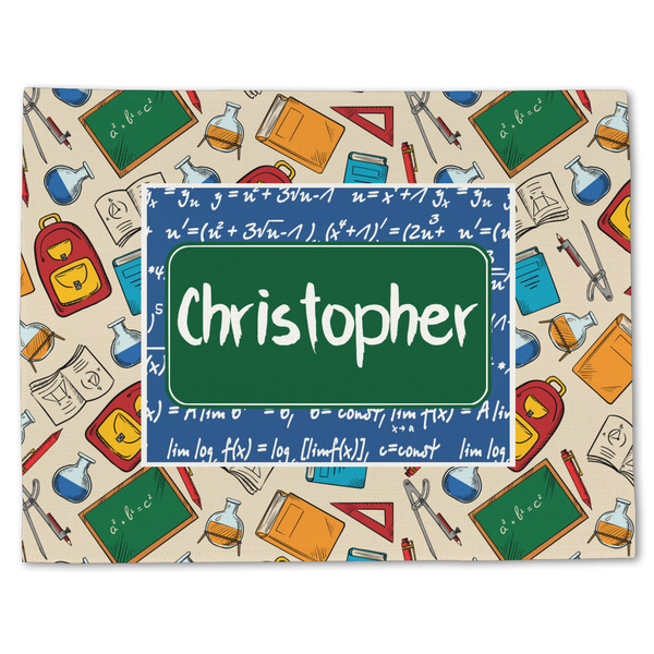 Custom Math Lesson Single-Sided Linen Placemat - Single w/ Name or Text