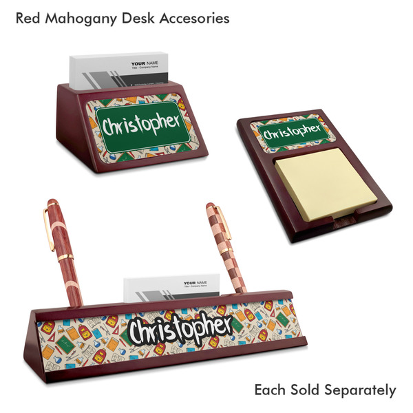 Math Lesson Mahogany Desk Accessories