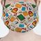 Math Lesson Mask - Pleated (new) Front View on Girl