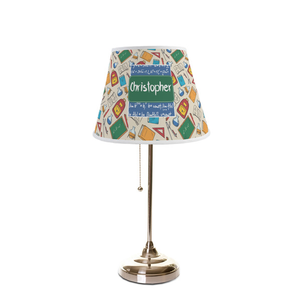 Math Lesson Poly Film Empire Lampshade - On Stand