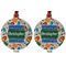 Math Lesson Metal Ball Ornament - Front and Back