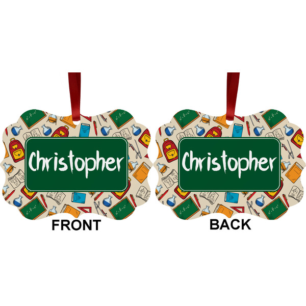 Math Lesson Metal Benilux Ornament - Front and Back (APPROVAL)