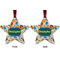 Math Lesson Metal Star Ornament - Front and Back