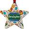 Math Lesson Metal Star Ornament - Front